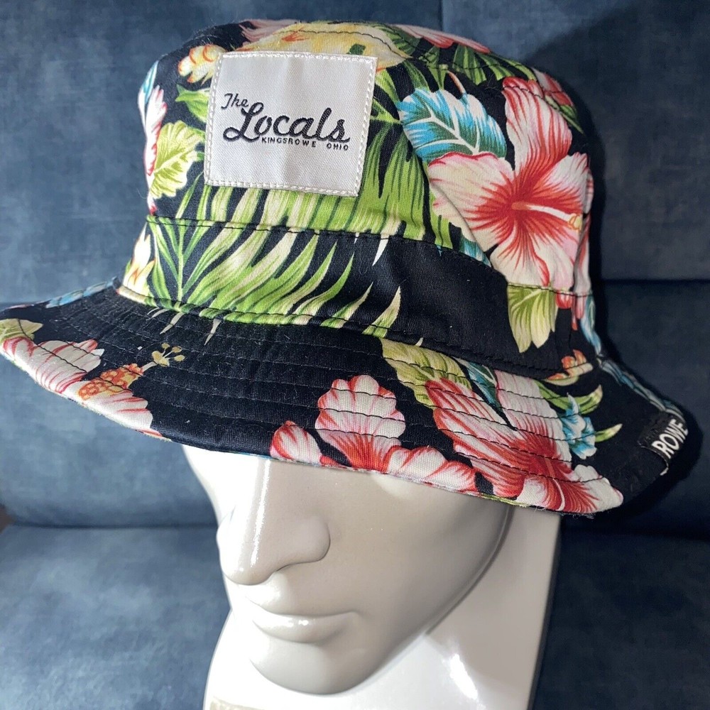 Kingsrowe Ohio Tropical Bucket Hat The Locals Beach Floral Adult Size Colorful
